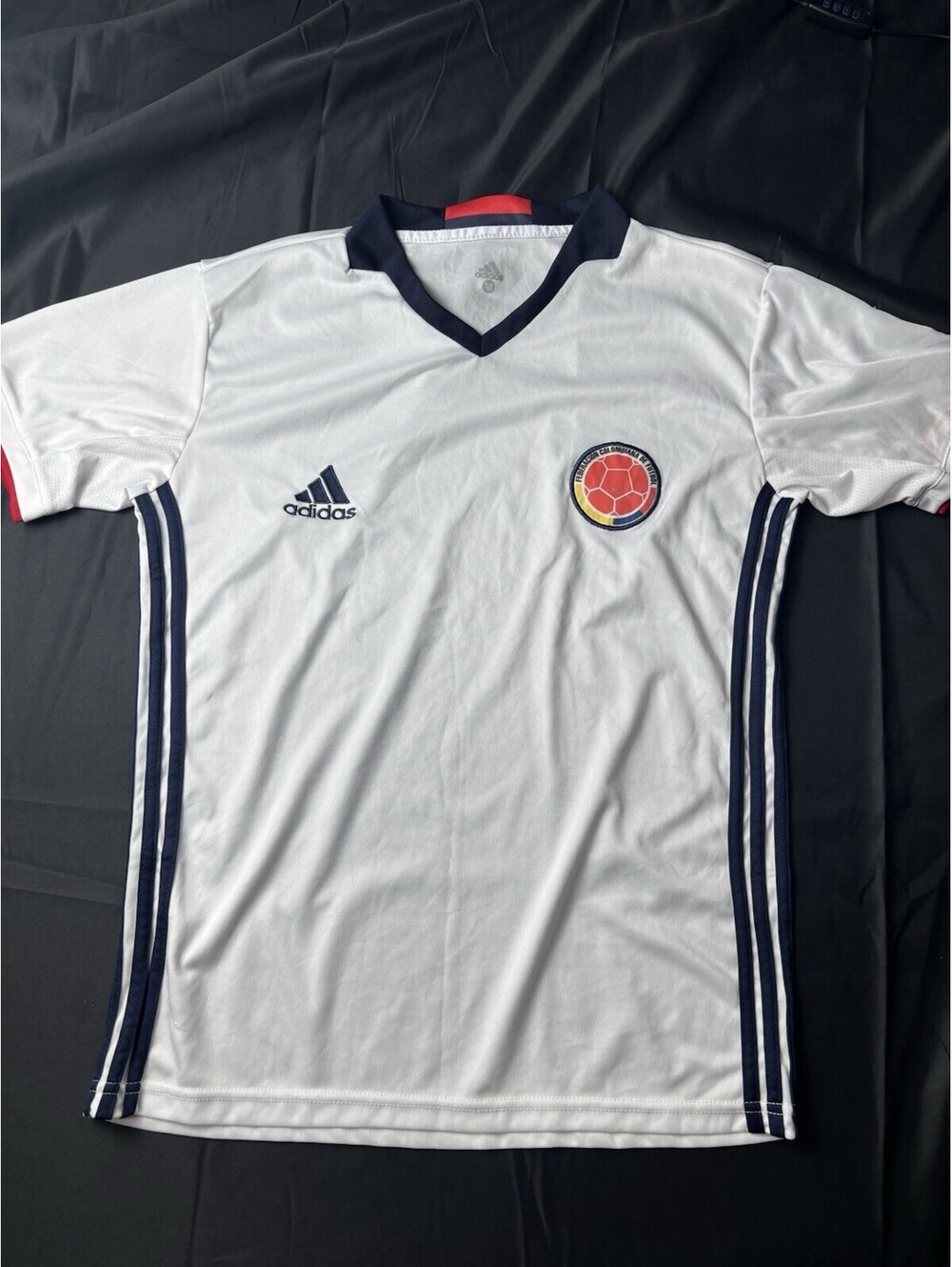 Adidas Colombia Football Federation White Soccer Jersey